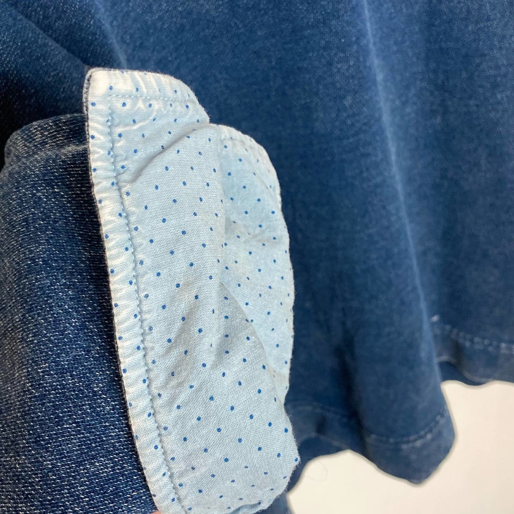 Orvis Blue Cotton Distressed Pullover Sweatshirt Size Large - Picture 6 of 7